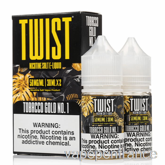 Tabac Or No. 1 - E-liquide Twist Salt - Stylo Vape 60 Ml 35 Mg
